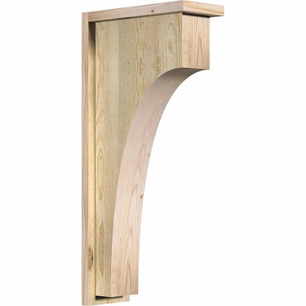 Ekena Millwork Huntington Rough Sawn Corbel w/Backplate, Douglas Fir, 6"W x 14"D x 30"H COR06X14X30HUN01RDF - main